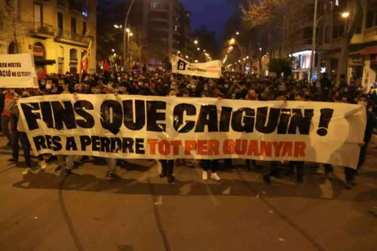 Nova manifestació a Barcelona per reclamar la llibertat de Pablo Hasel