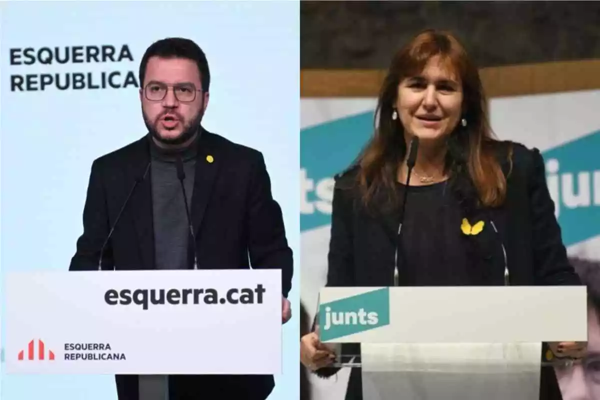 Pere Aragonès i Laura Borràs, candidats d'ERC i JxCat.