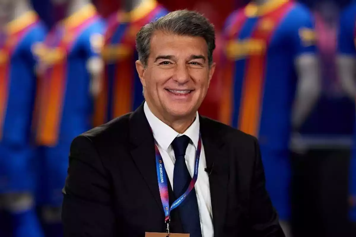 Primer pla de Joan Laporta, el novament elegit president del FC Barcelona