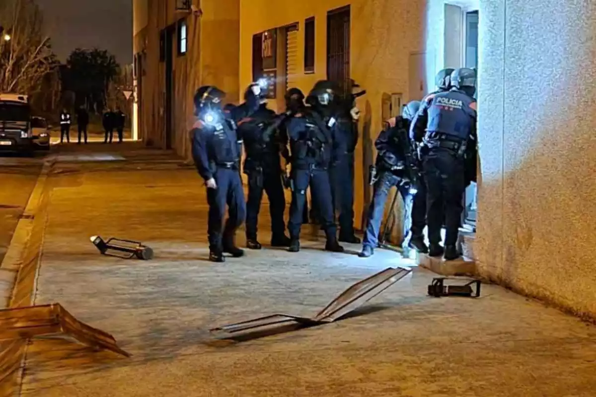 Operatiu policial dels Mossos i la Policia Nacional a Catalunya contra una organització dedicada al tràfic de marihuana i al blanqueig de capitals. 14 d’abril de 2021.