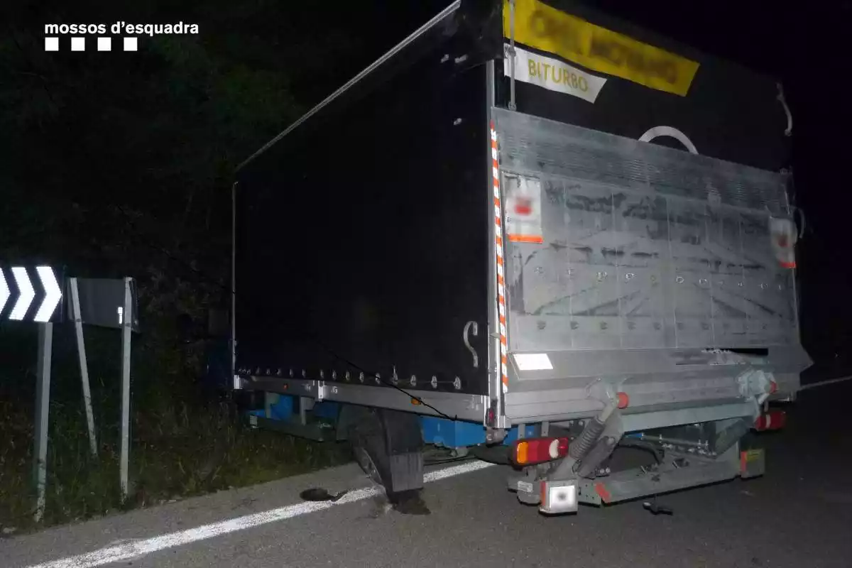 Imatge de la furgoneta accidentada a la Jonquera