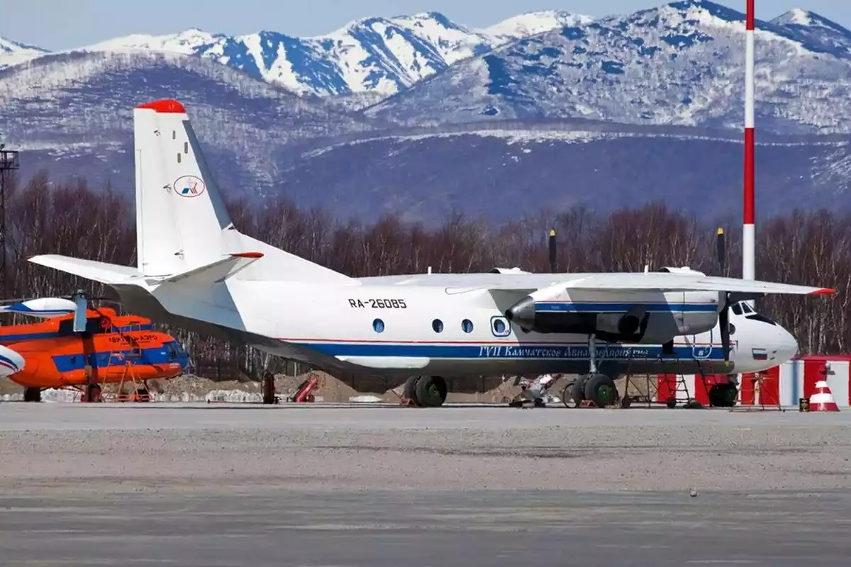 Imatge de l'avió desaparegut a la península de Kamchatka