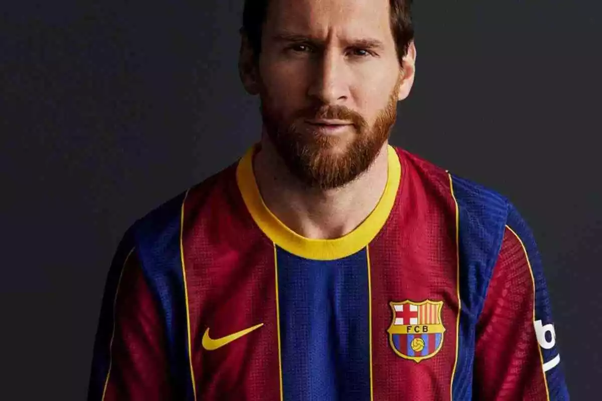 El jugador argentí Leo Messi amb la camiseta del F.C. Barcelona