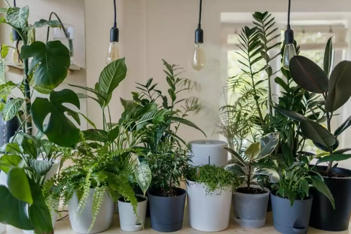 Torretes amb plantes d'interior