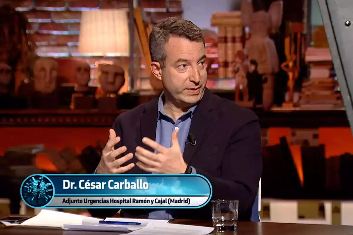 El doctor César Carballo en una intervenció en el programa de Quatre Horitzó Informe Covid