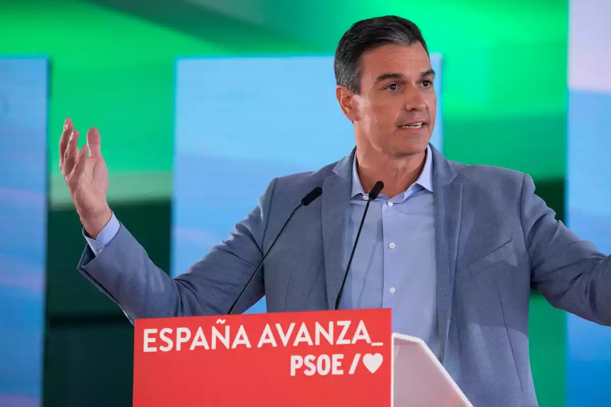 El president espanyol Pedro Sánchez en un acte a Jaén