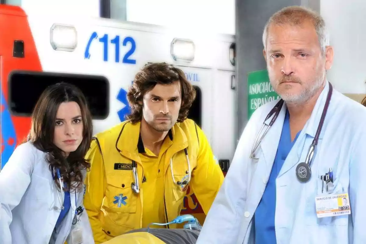 Imatge de diversos personatges d'Hospital Central, entre ells l'actor Jordi Rebellón