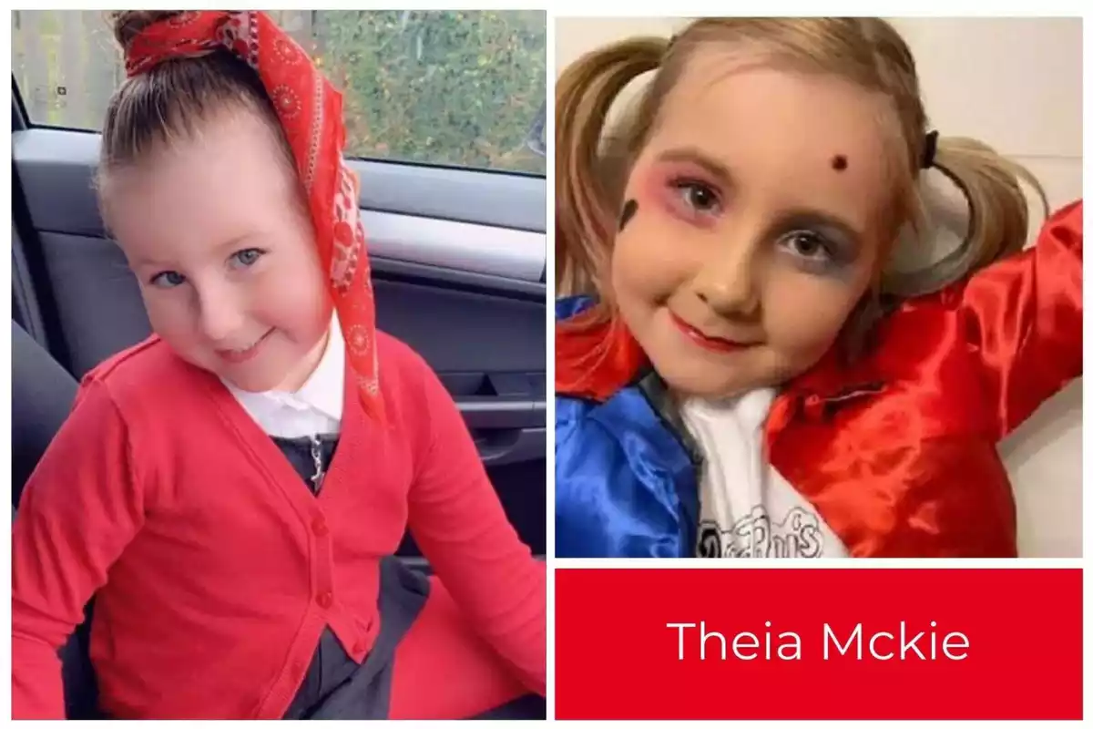 Dues imatges de la petita Theia Mckie