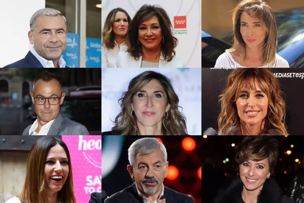 Fotomuntatge de diversos presentadors de Telecinco
