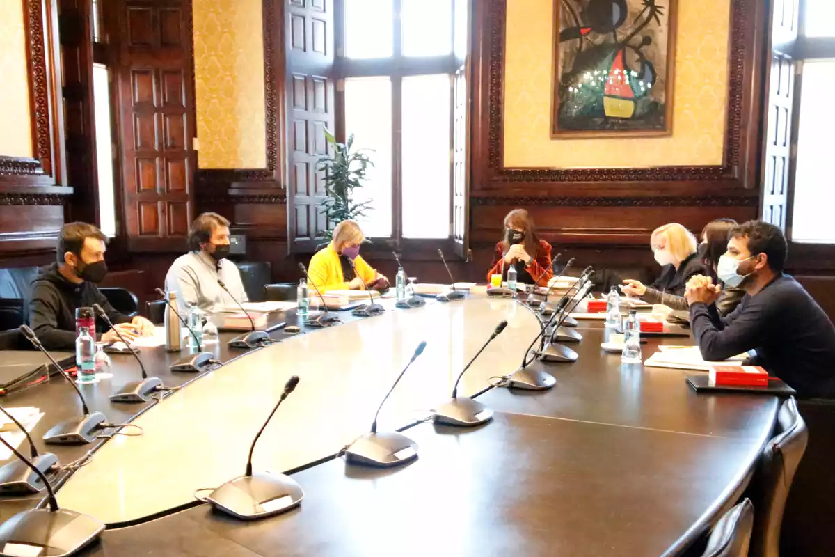 Una reunió de la Mesa del Parlament de Catalunya