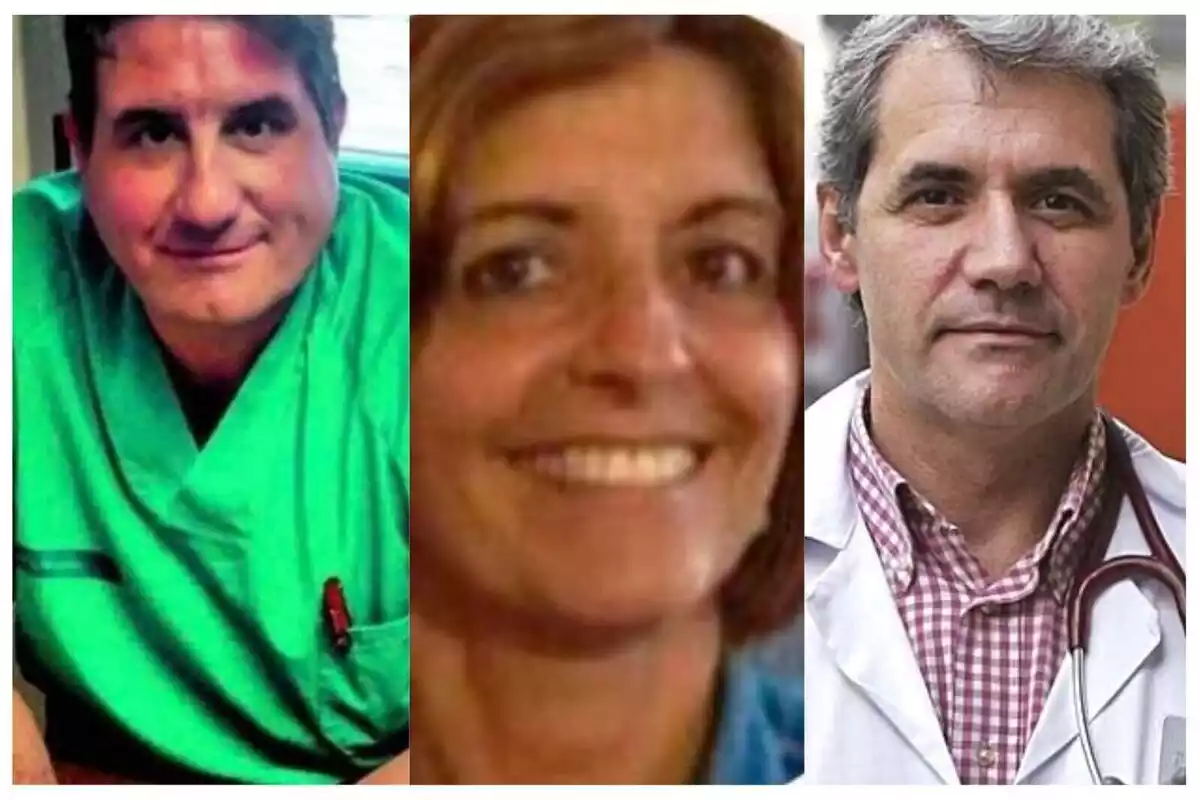 Ángel, Ángeles y Salvador, els sanitaris que han perdut la vida.