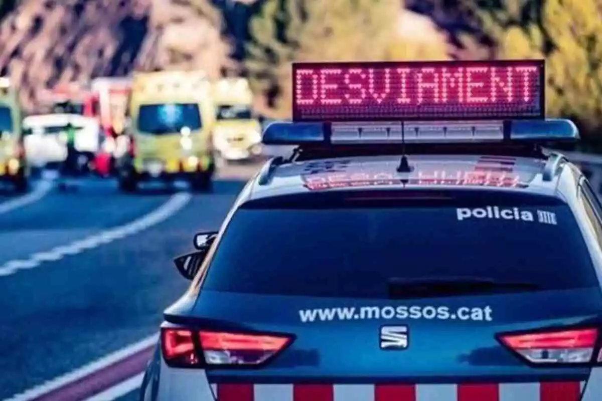 Imatge dels Mossos d'Esquadra en un accident