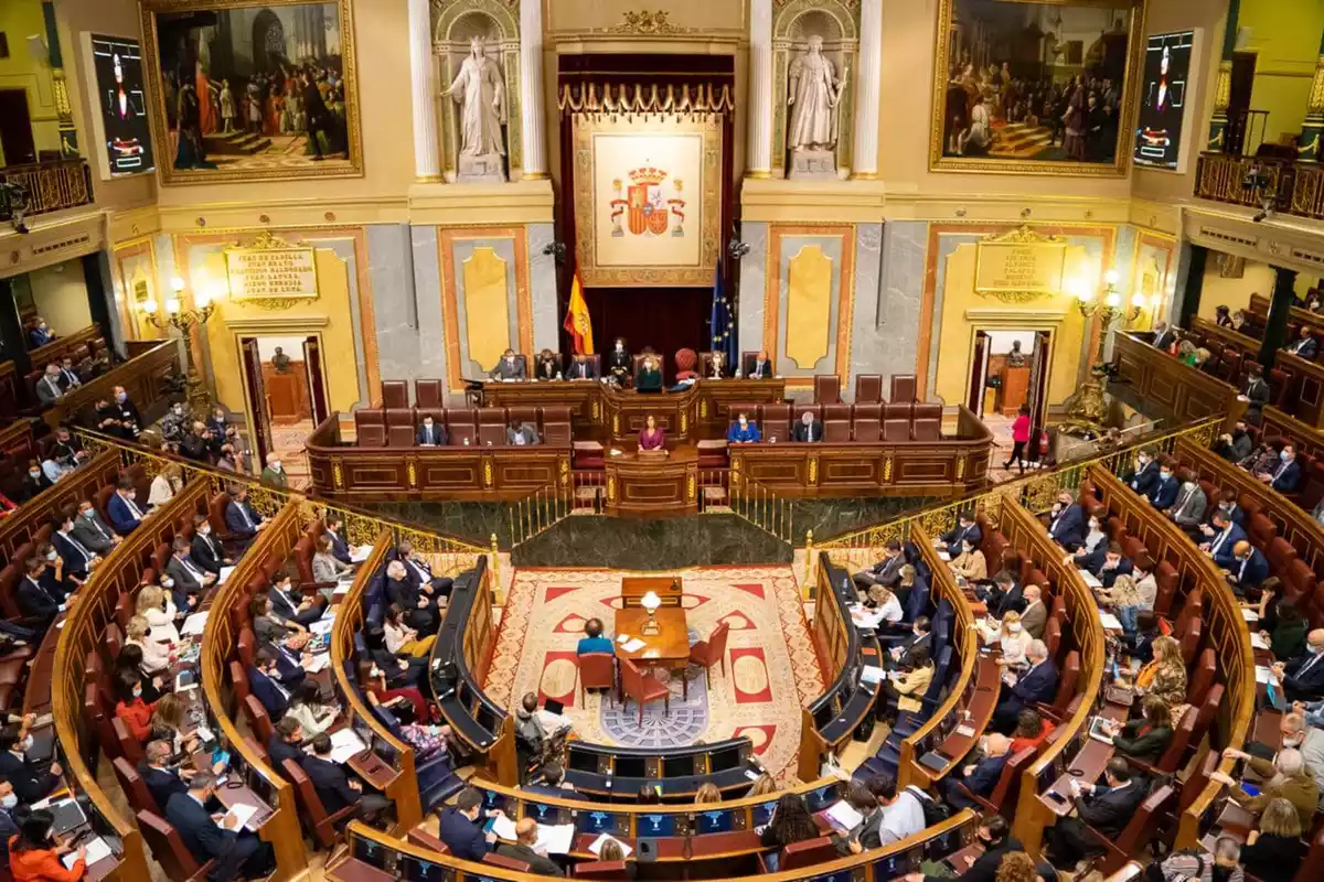 Un ple del Congrés dels Diputats a Espanya