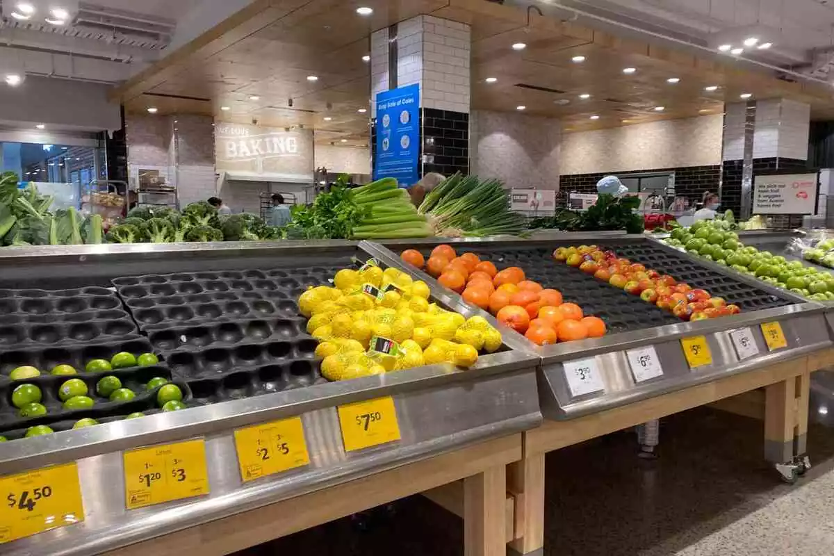 Imatge de fruita en un supermercat