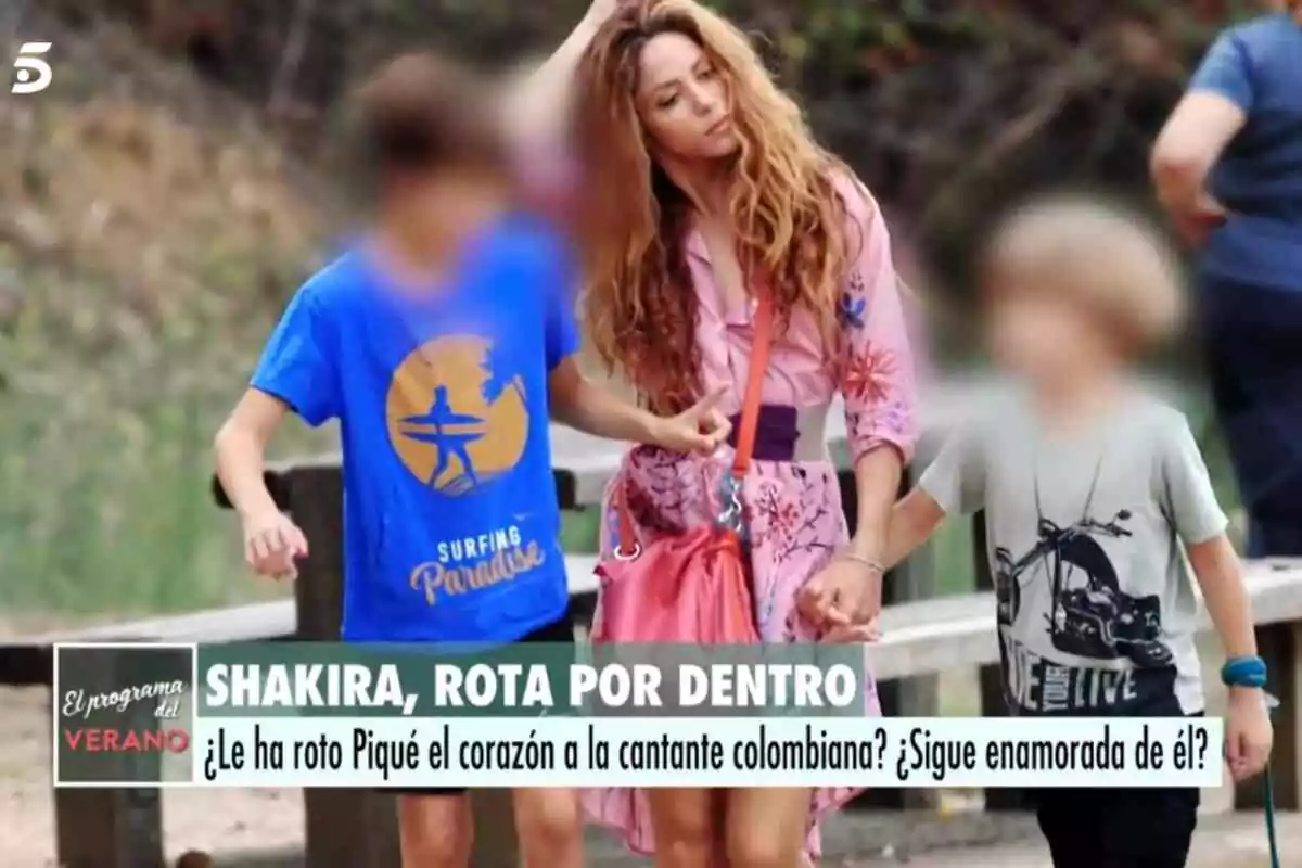 Imatge de Shakira captada per Telecinco.