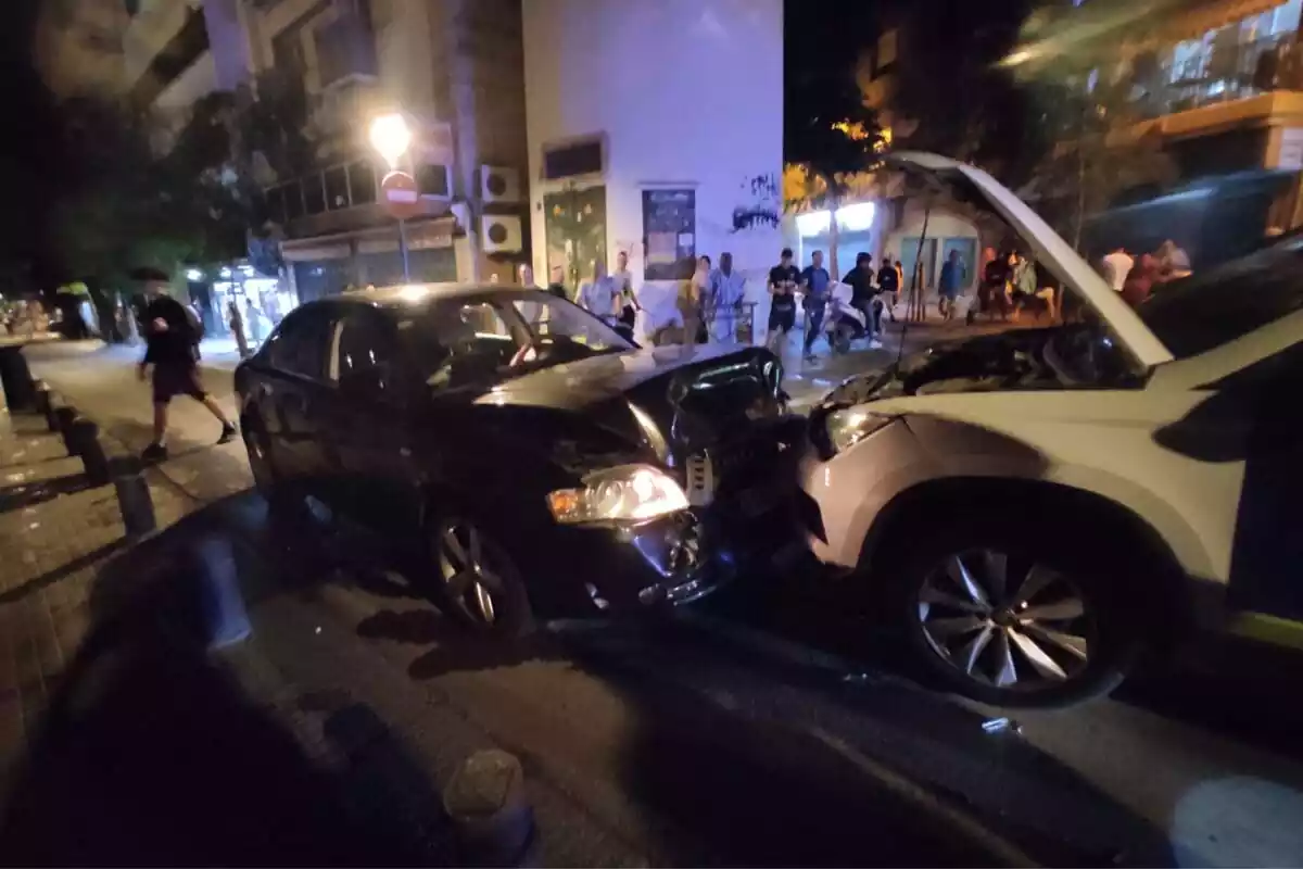 Imatge de l'accident de cotxe de Lloret de Mar