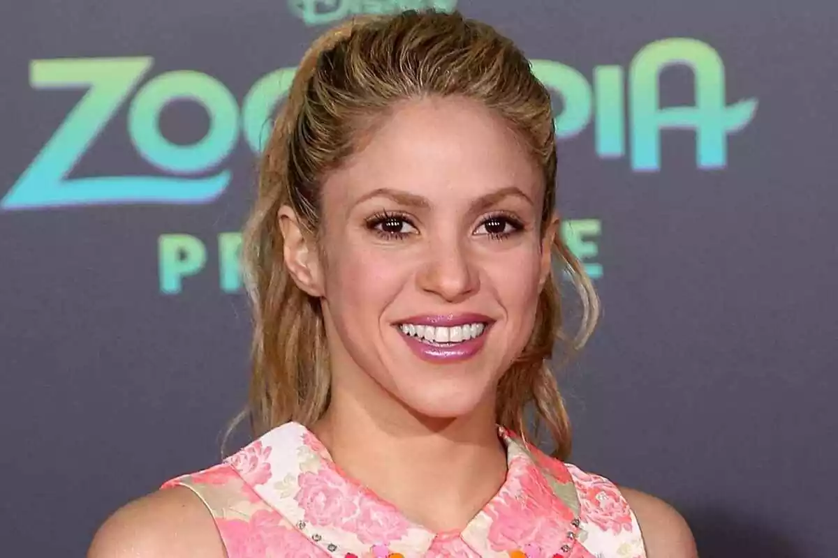 Imatge de Shakira posant somrient a un photocall