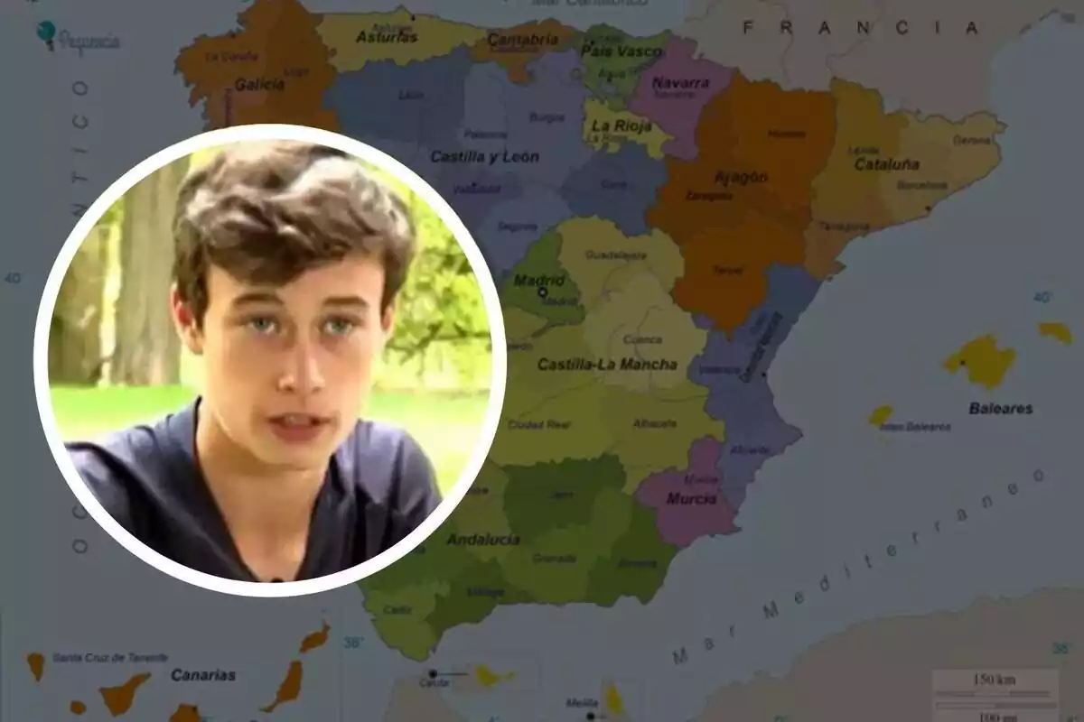 Mapa d'Espanya i Jorge Rey
