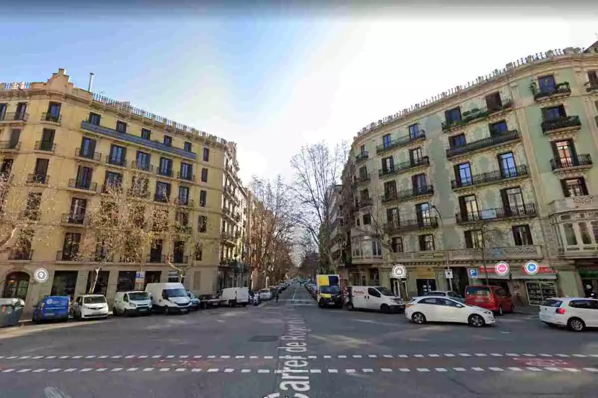 Imatge del carrer Roger de Flor de Barcelona, situat a l'Eixample.