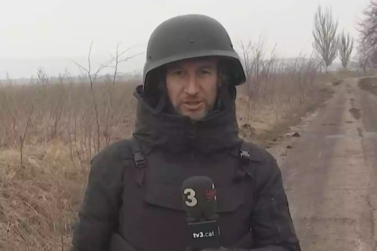 El periodista de TV3, Manel Alías, en una connexió a Ucraïna