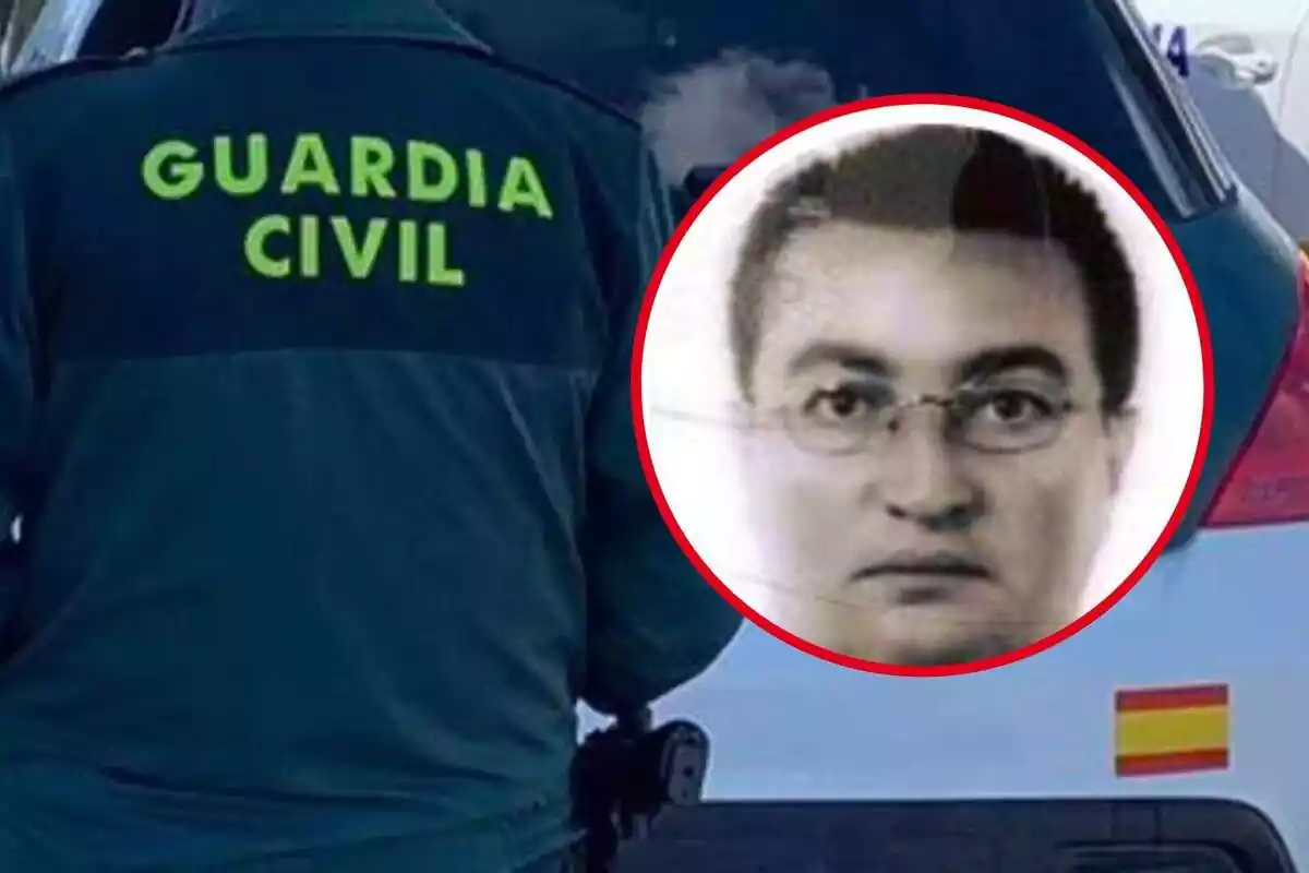 Fotomuntatge d'un Guàrdia Civil i Juan Pedro, l'agent forestal trobat mort