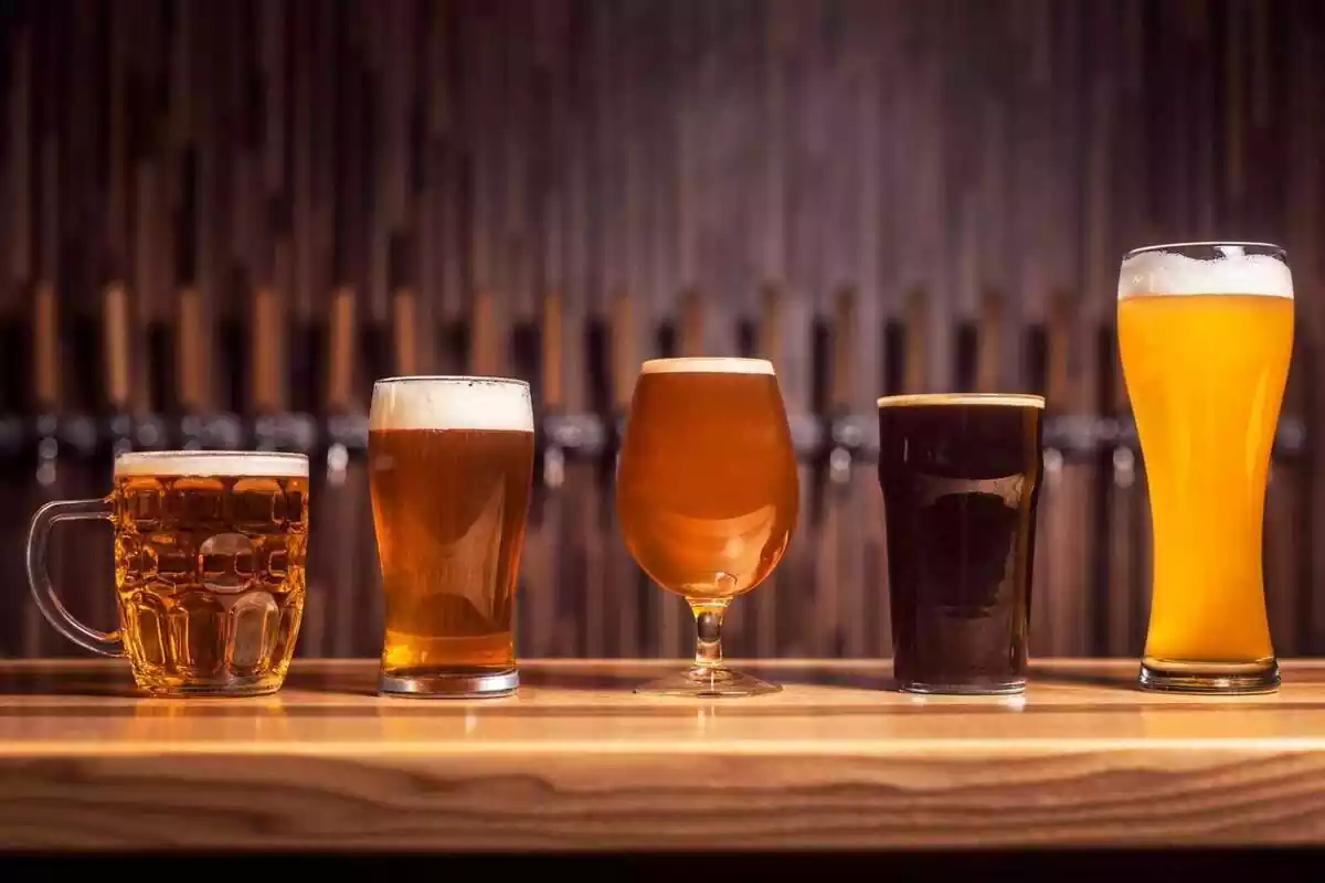 Imatge dels diferents tipus de cerveses que existeixen