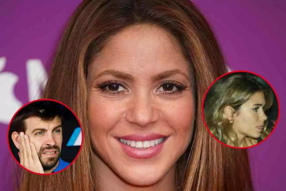 Fotomuntatge de Shakira, Gerard Piqué i Clara Chía
