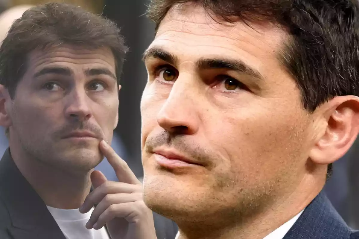 Muntatge de dues fotos d'Iker Casillas