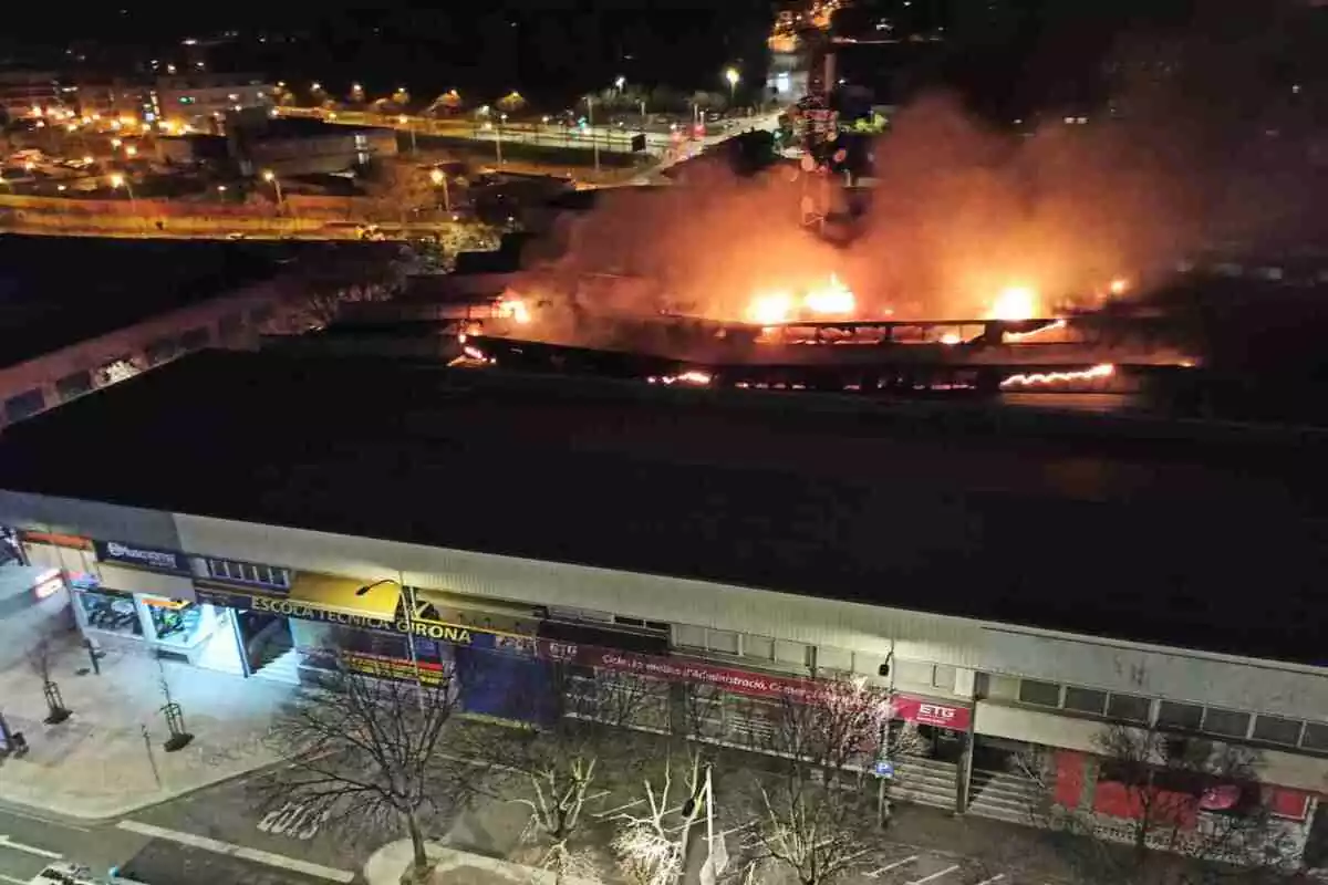 Imatge de l'incendi de Girona