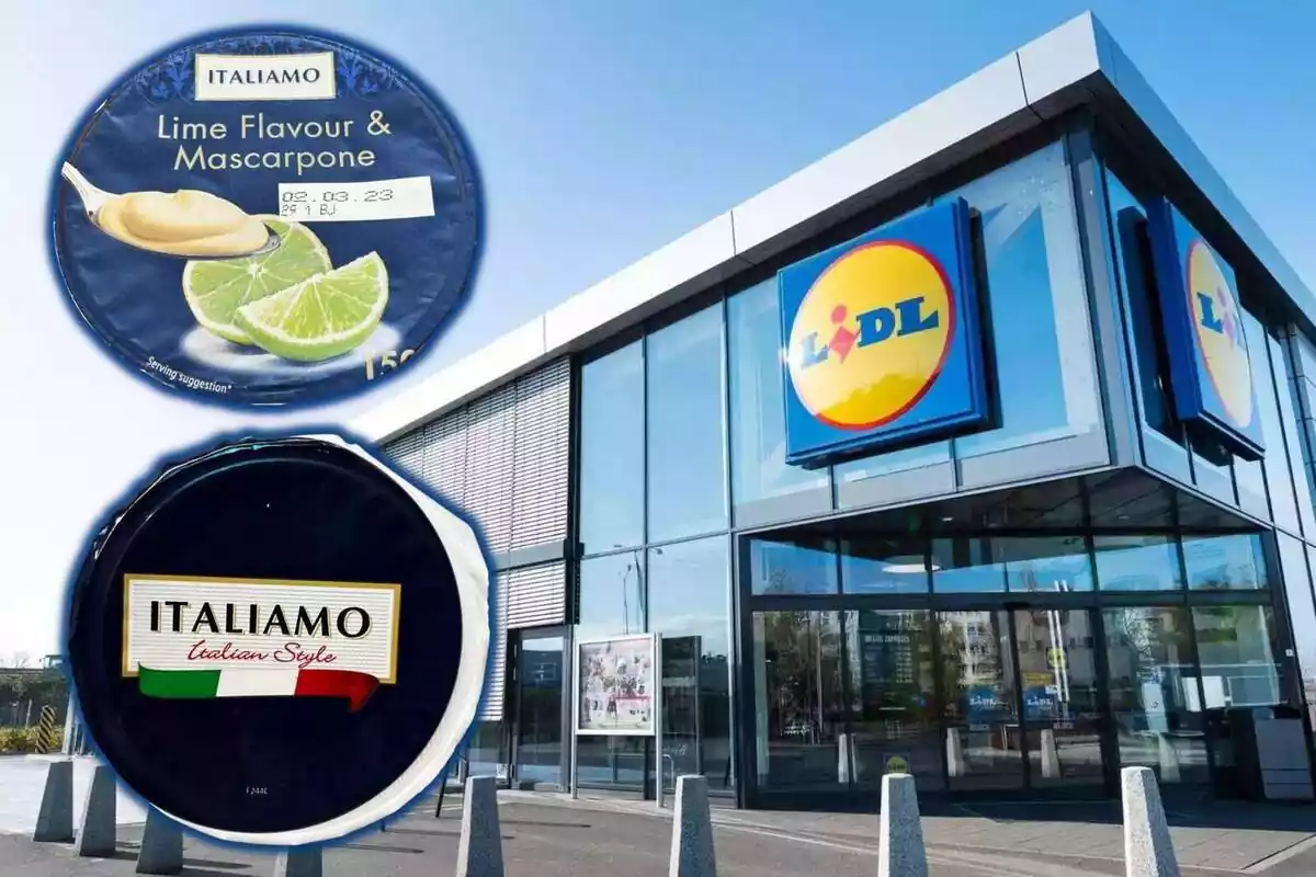 Muntatge amb la foto de Lidl i amb la dels 2 productes italians