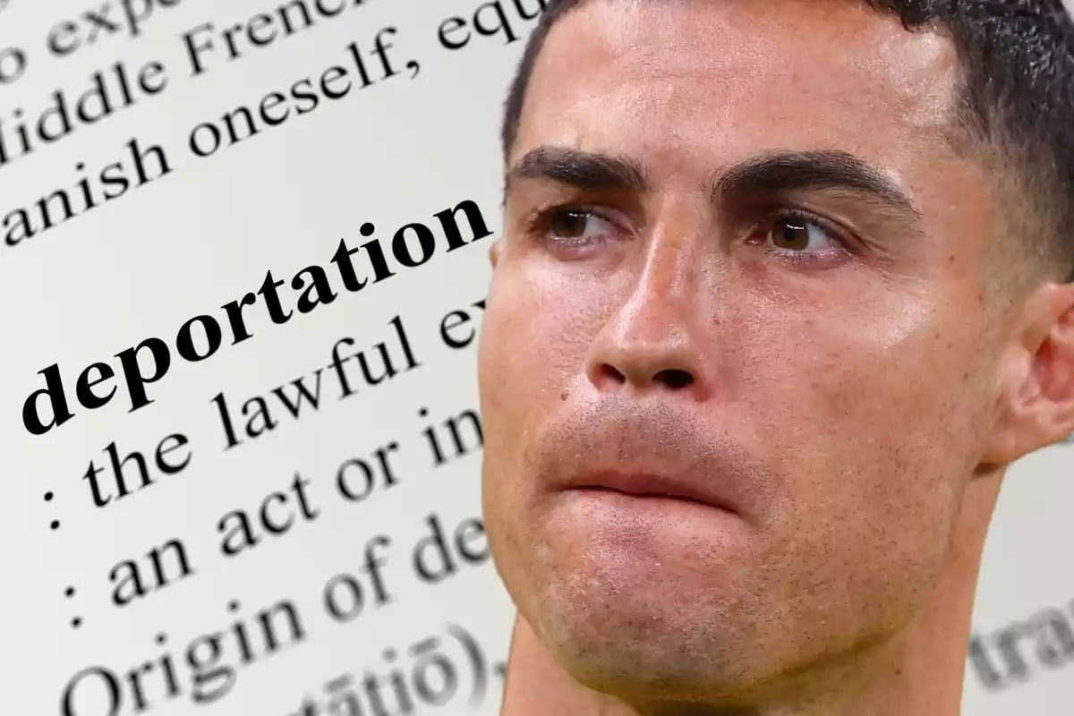 Muntatge de Cristiano Ronaldo i un diccionari
