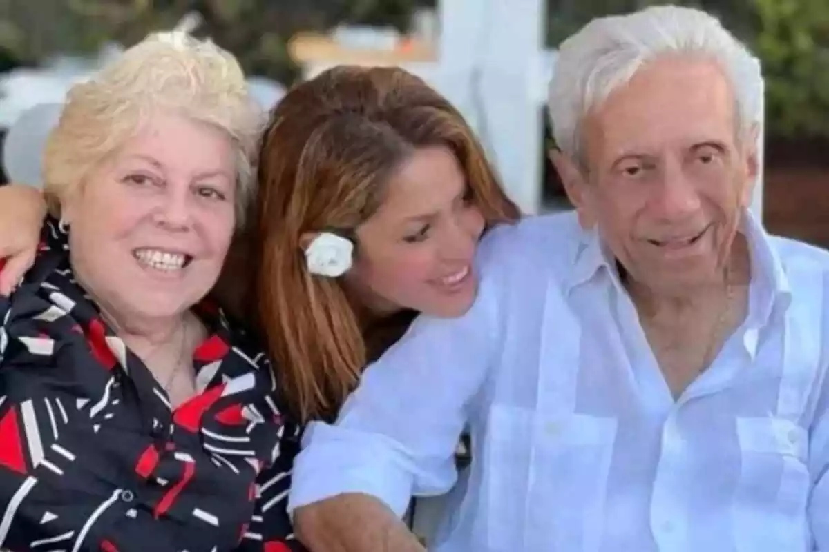 Shakira i els seus pares.