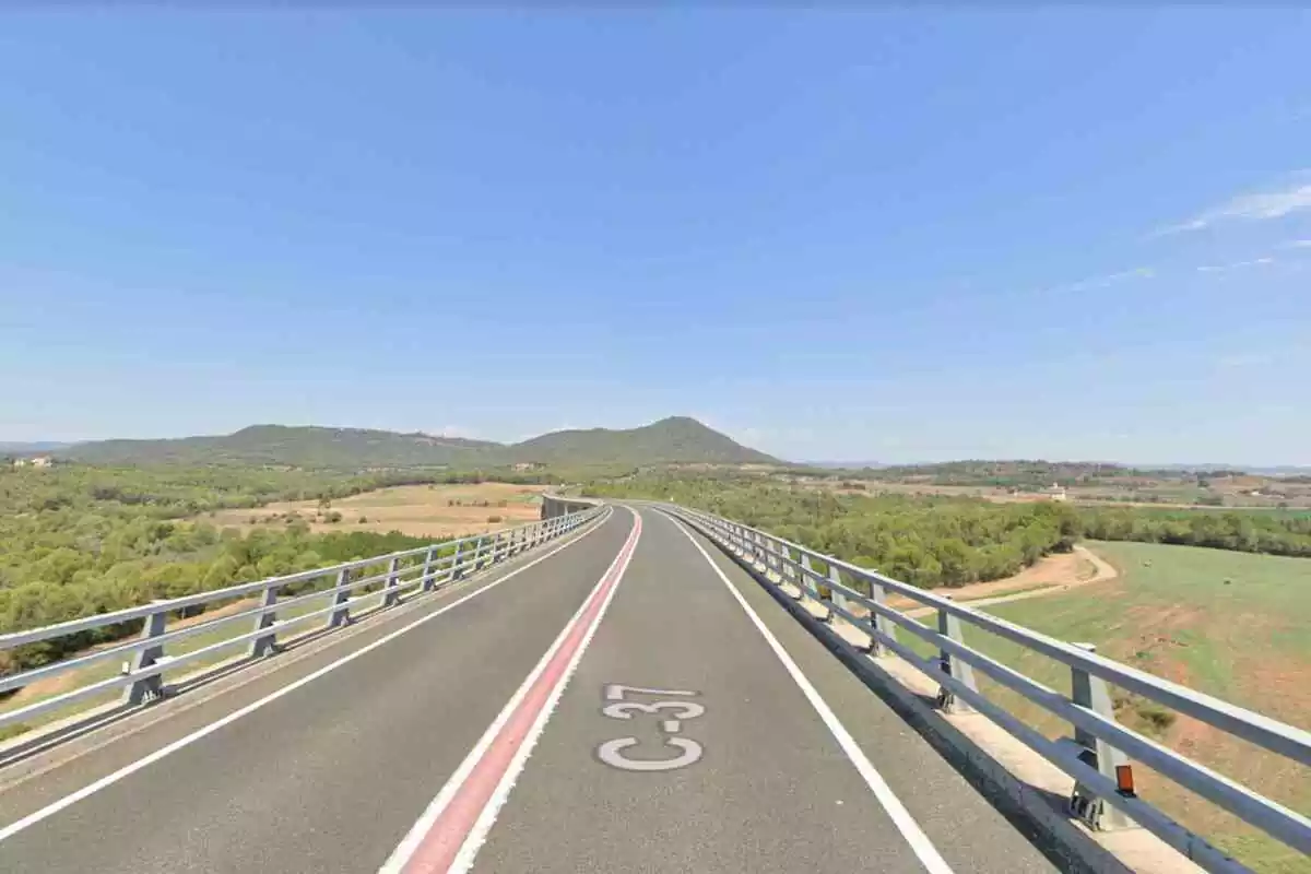 Imatge de la carretera C-37z, a Manresa