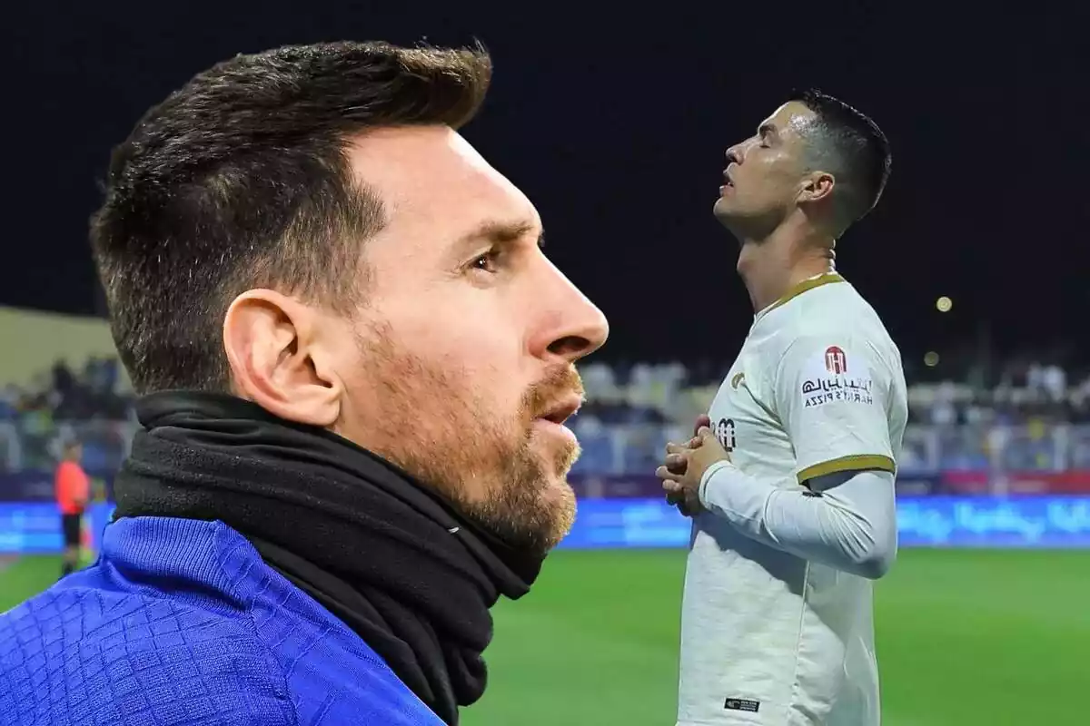 Muntatge amb la imatge de Messi i Cristiano