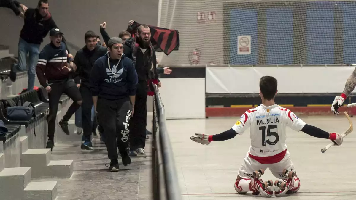 Julià celebra el gol del triomf