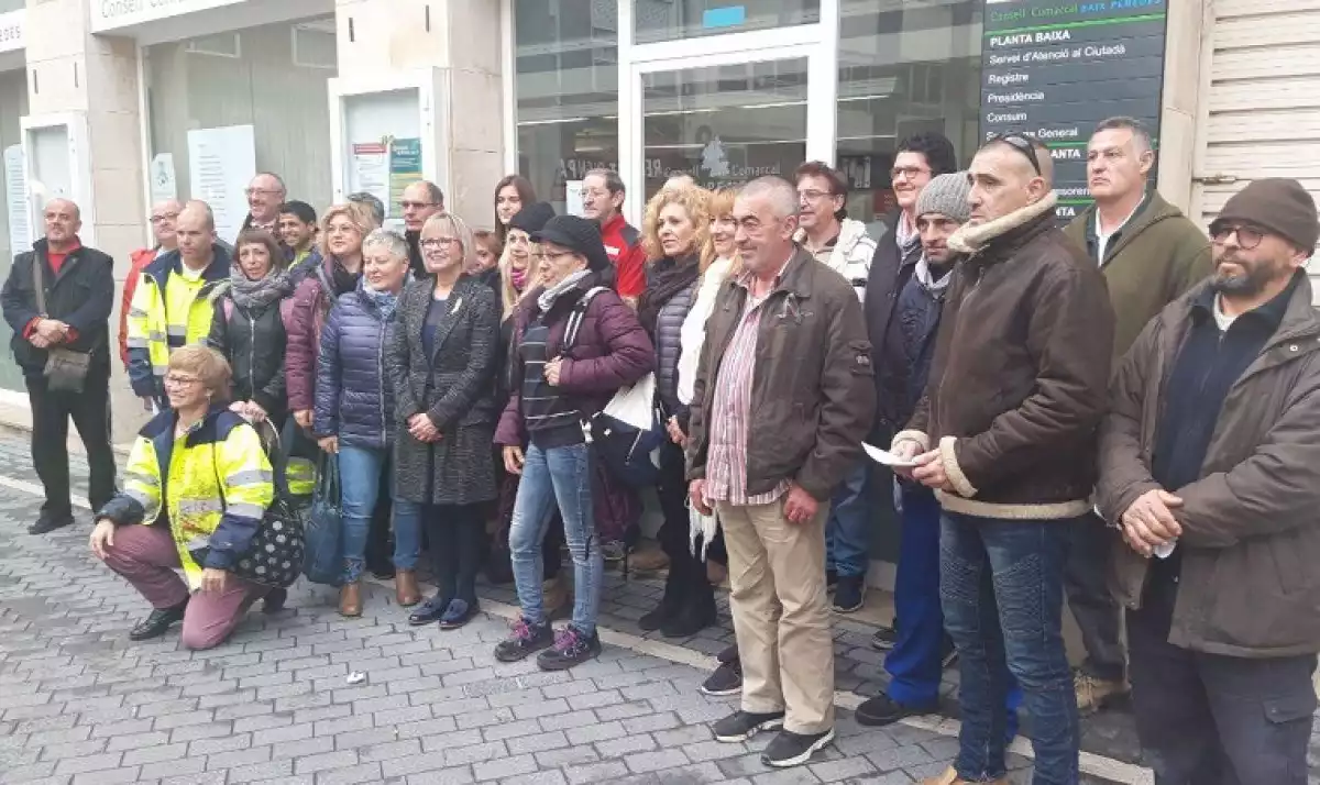 Els 26 aturats que prenen part al pla d'ocupació del Consell Comarcal del Baix Penedès.