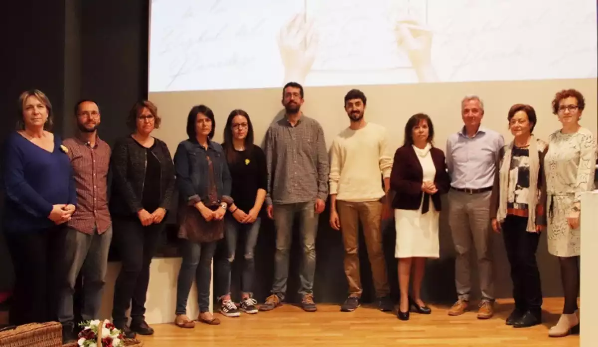 Els premiats de l'últim Concurs Literari Sant Jordi de la Bisbal del Penedès.
