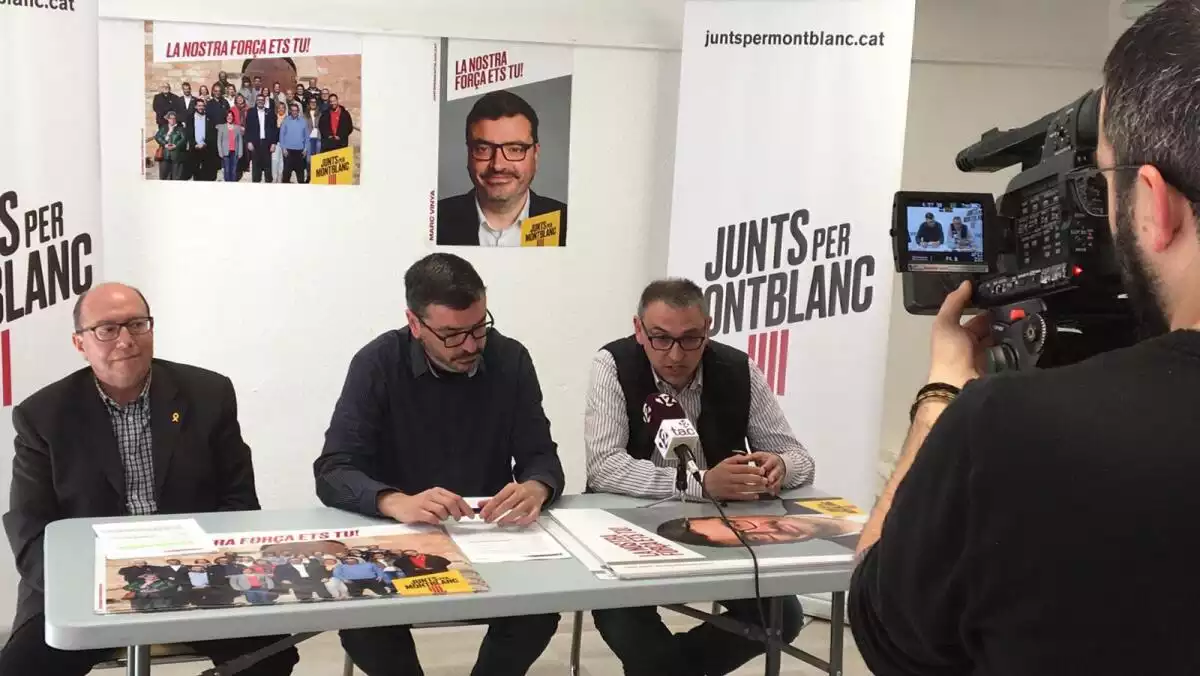 Imatge de la presentació de la situació econòmica de l'Ajuntament de Montblanc, per part de Junts per Montblanc.