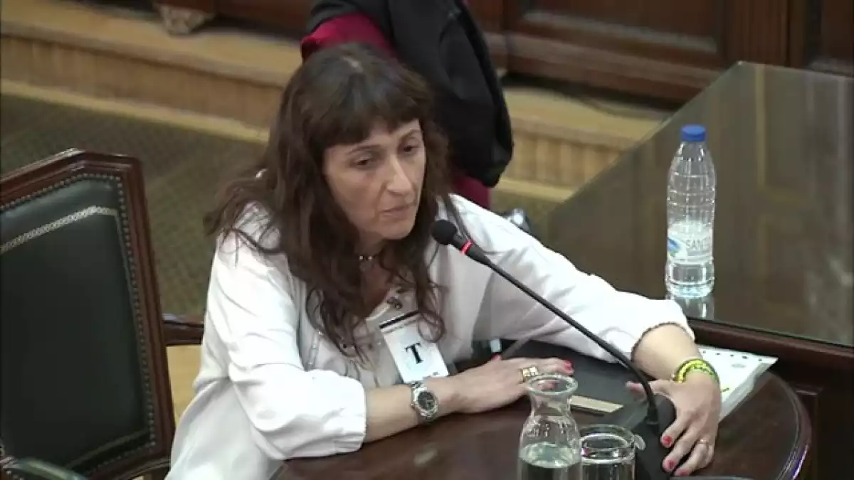 Marchena diu a la testimoni Isabel Castell que tot el que es fa al judici és per «imperatiu legal», també respondre a Vox