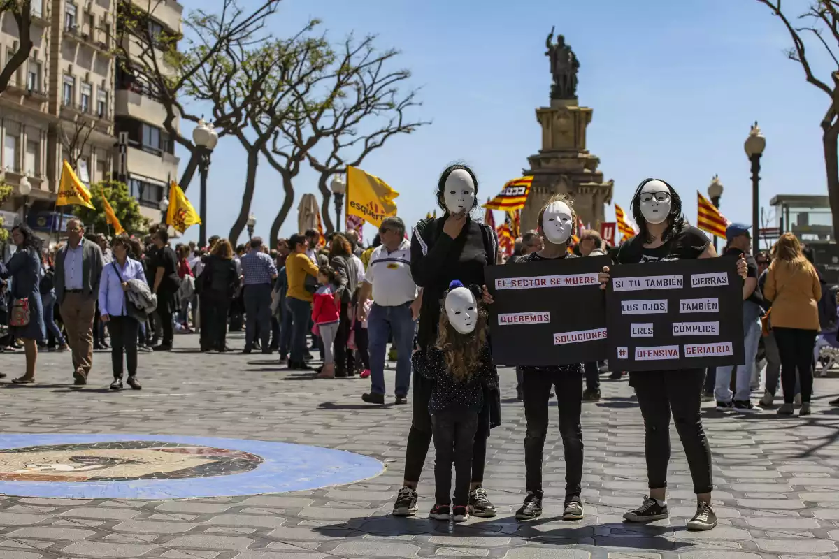 Sindicats UGT i CCOO i s’han manifestat aquest Primer de Maig a Tarragona