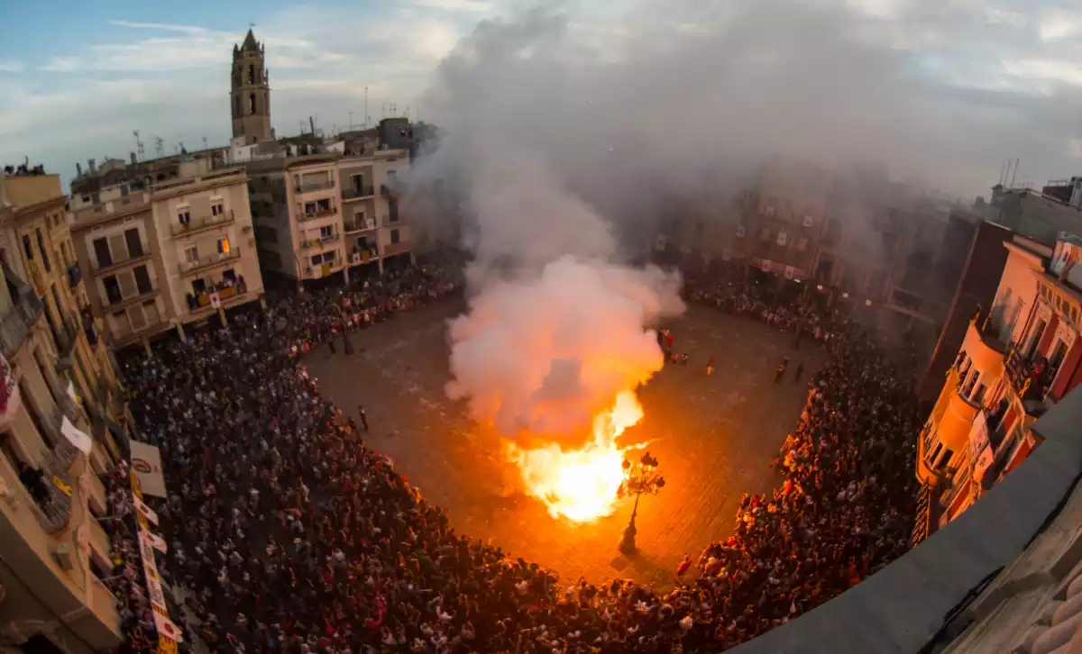 Imatge de la primera Tronada de Sant Pere 2019.
