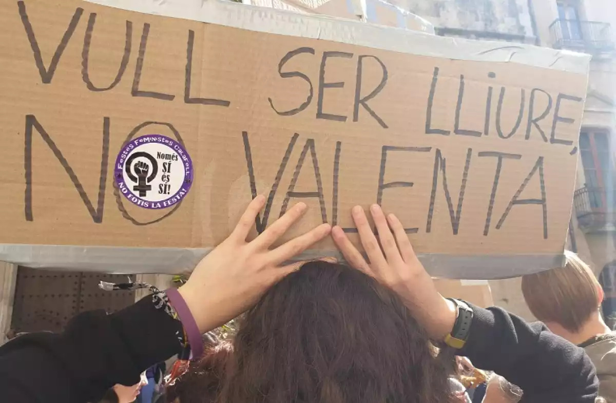 Imatge d'una protesta feminista al Baix Penedès.