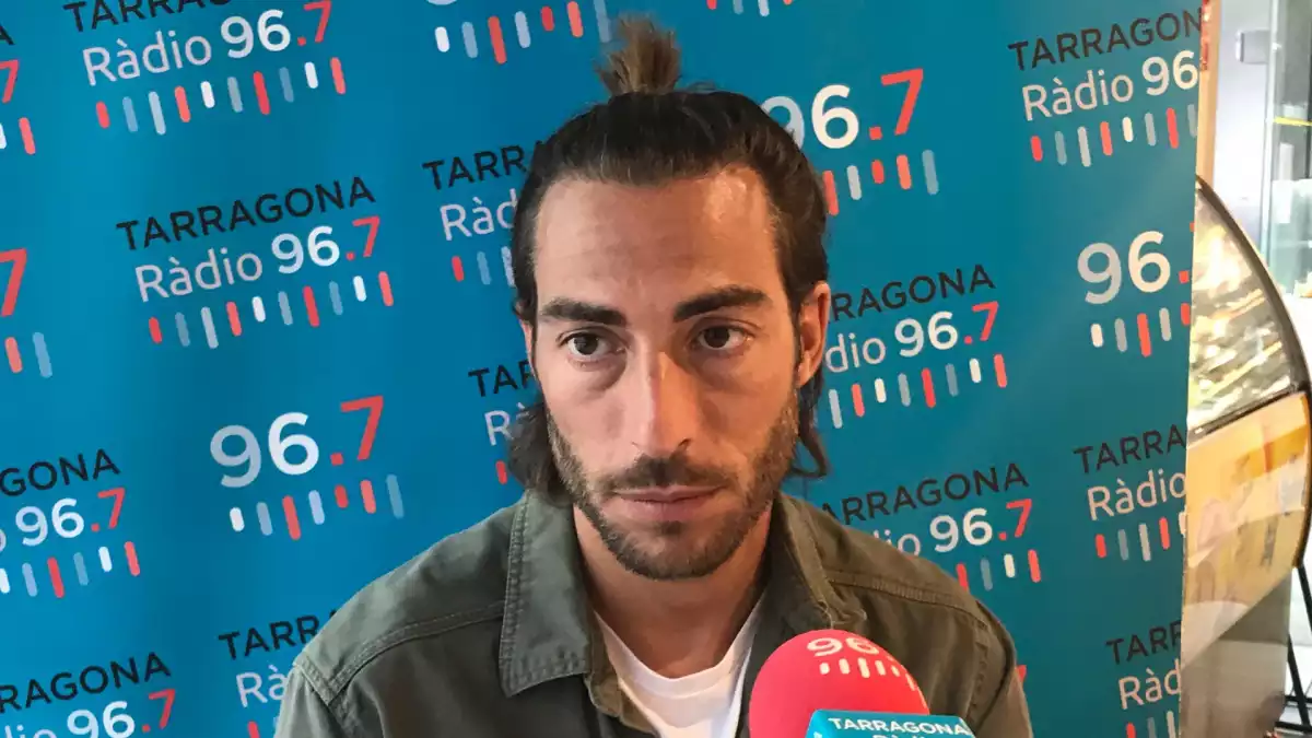 Miguel Palanca durant l'entrevista al Sempre Nàstic