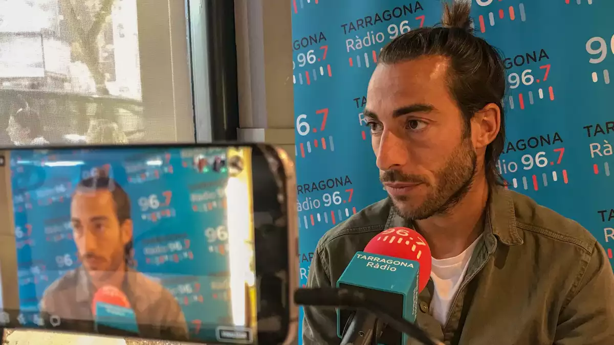 Miguel Palanca durant l'entrevista al Sempre Nàstic