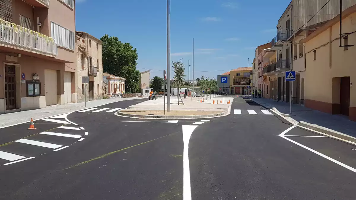 Imatge del nou accés a Llorenç del Penedès