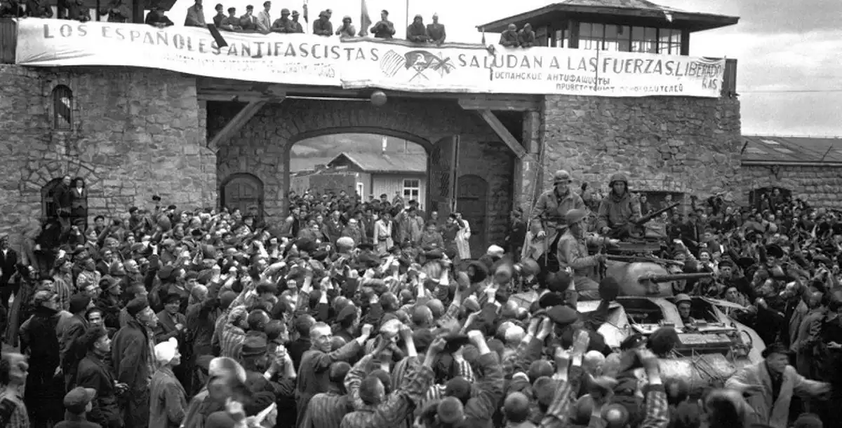 Alliberament del camp de Mauthausen per part les tropes nord-americanes, el 5 de maig del 1945.