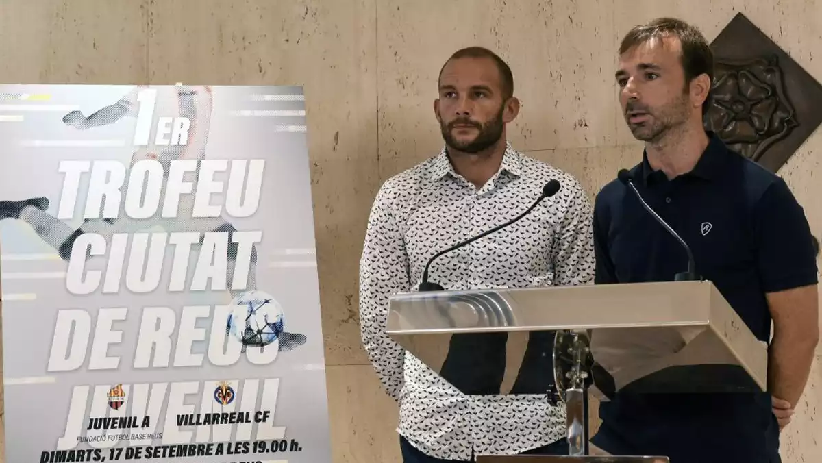 Josep Cuerba (Ajuntament) i Xavi Castro (Fundació) durant la presentació del torneig