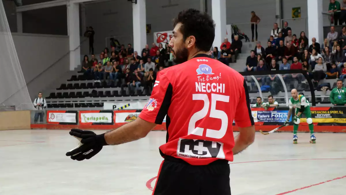 Necchi en un partit del Vendrell de la temporada passada