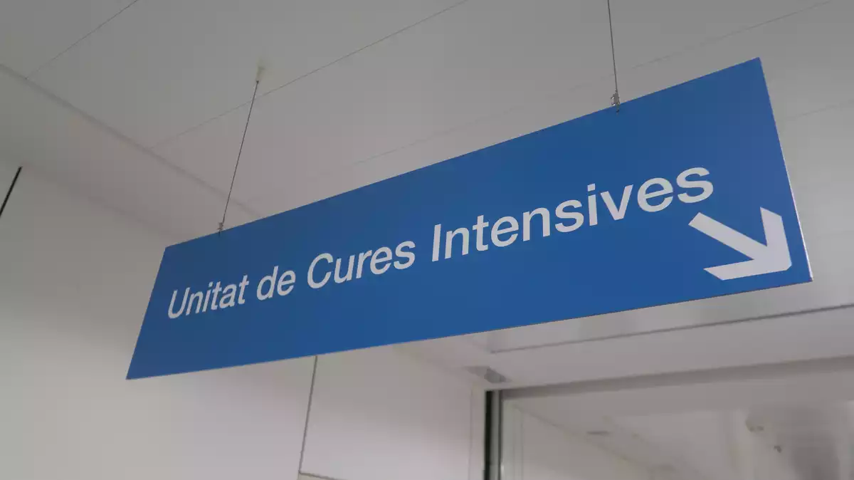 Imatge del cartell de la Unitat de Cures Intensives de l'Hospital Sant Joan de Reus