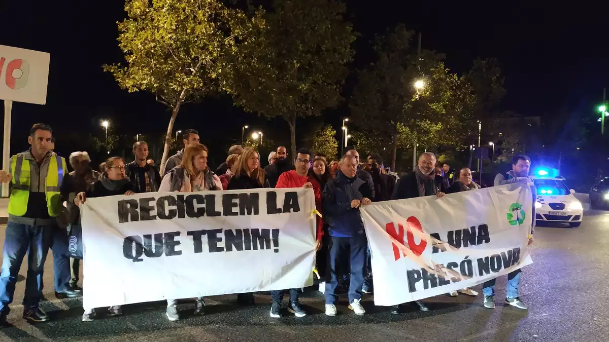 Imatge dels manifestants, aquesta tarda a Tarragona